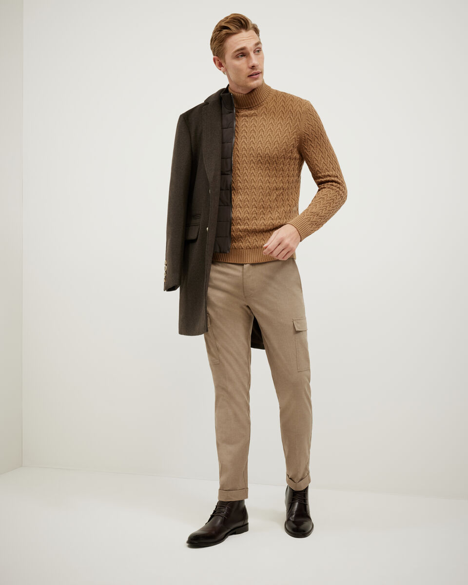 Flannel Cargo Pant, Latte, hi-res